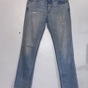 Hollister Men's Faded Blue Skinny Jeans